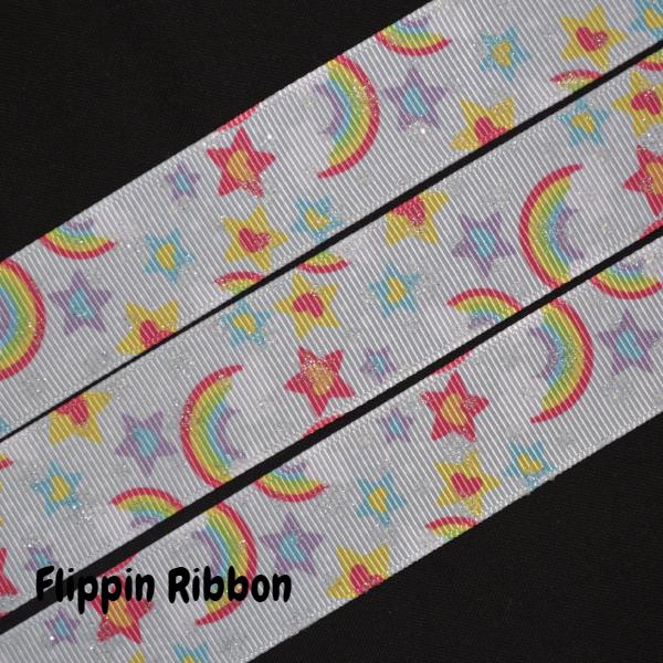 glitter rainbow ribbon - Flippin Ribbon