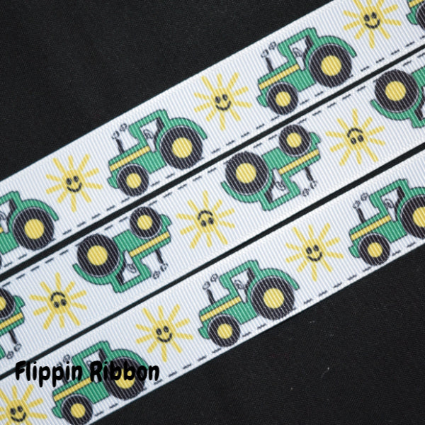 Green Tractor Ribbon - Flippin Ribbon