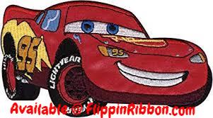 Lightning McQueen Applique - Flippin Ribbon