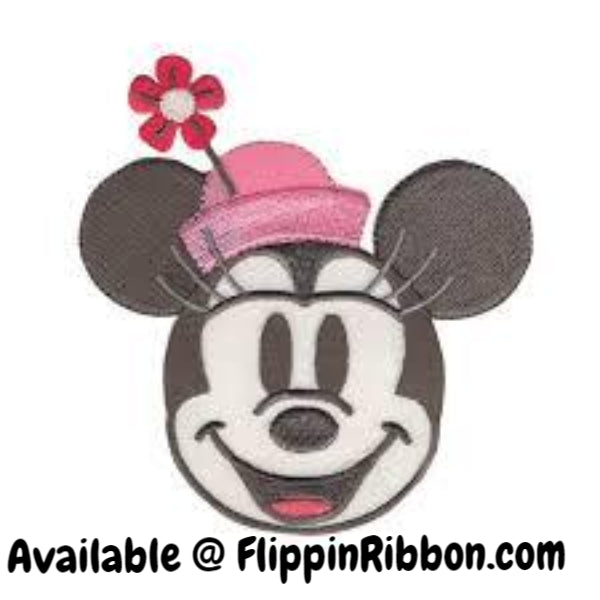 Minnie Mouse Iron-on Applique - Flippin Ribbon