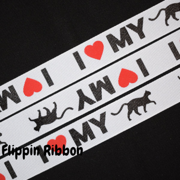 I Love My Cat Ribbon - Flippin Ribbon
