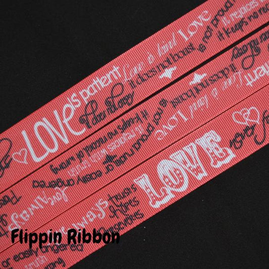 Love is Patient ribbon - Flippin Ribbon