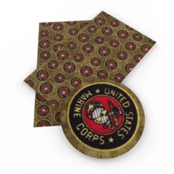 Marine Corp Faux Leather - Flippin Ribbon