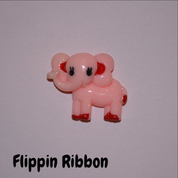 Pink Elephant Resins - Flat Back Embellishment – Flippin Ribbon Crafts