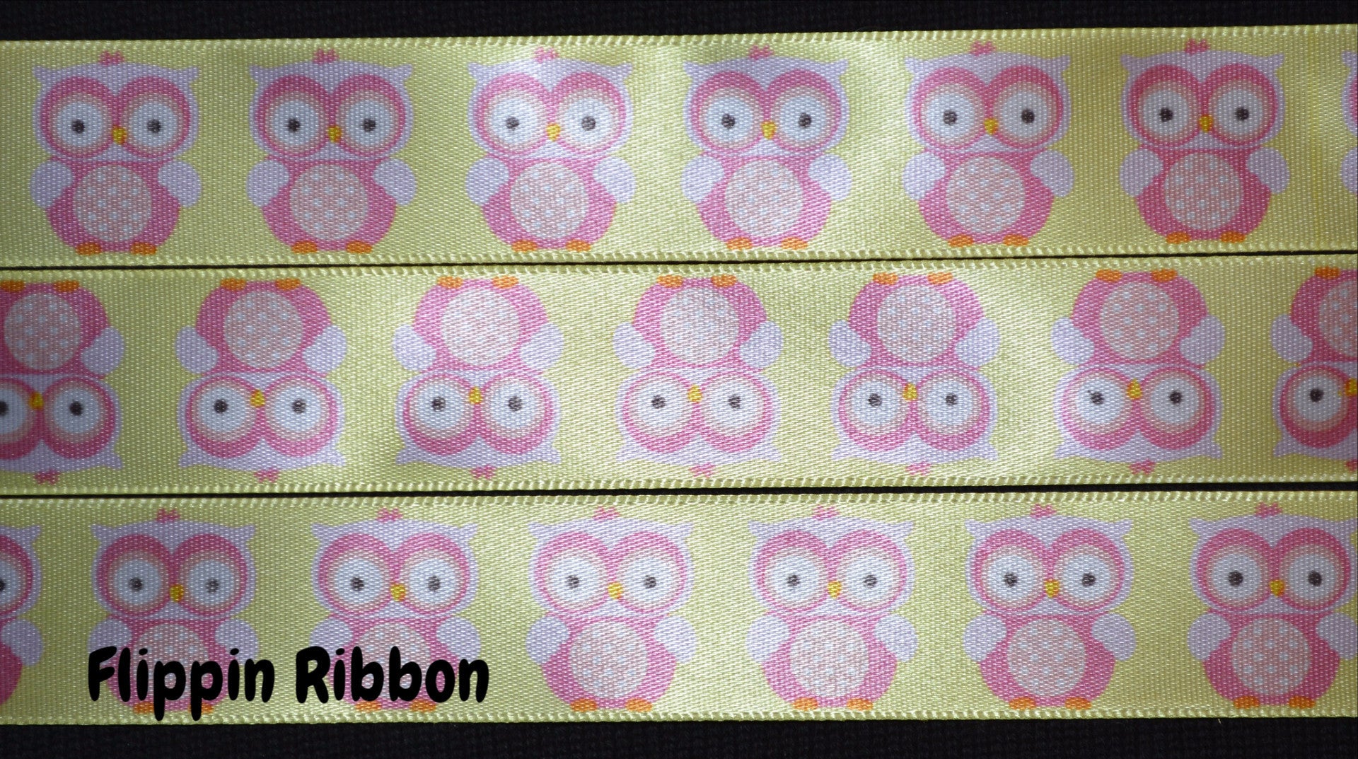 pink owl ribbon