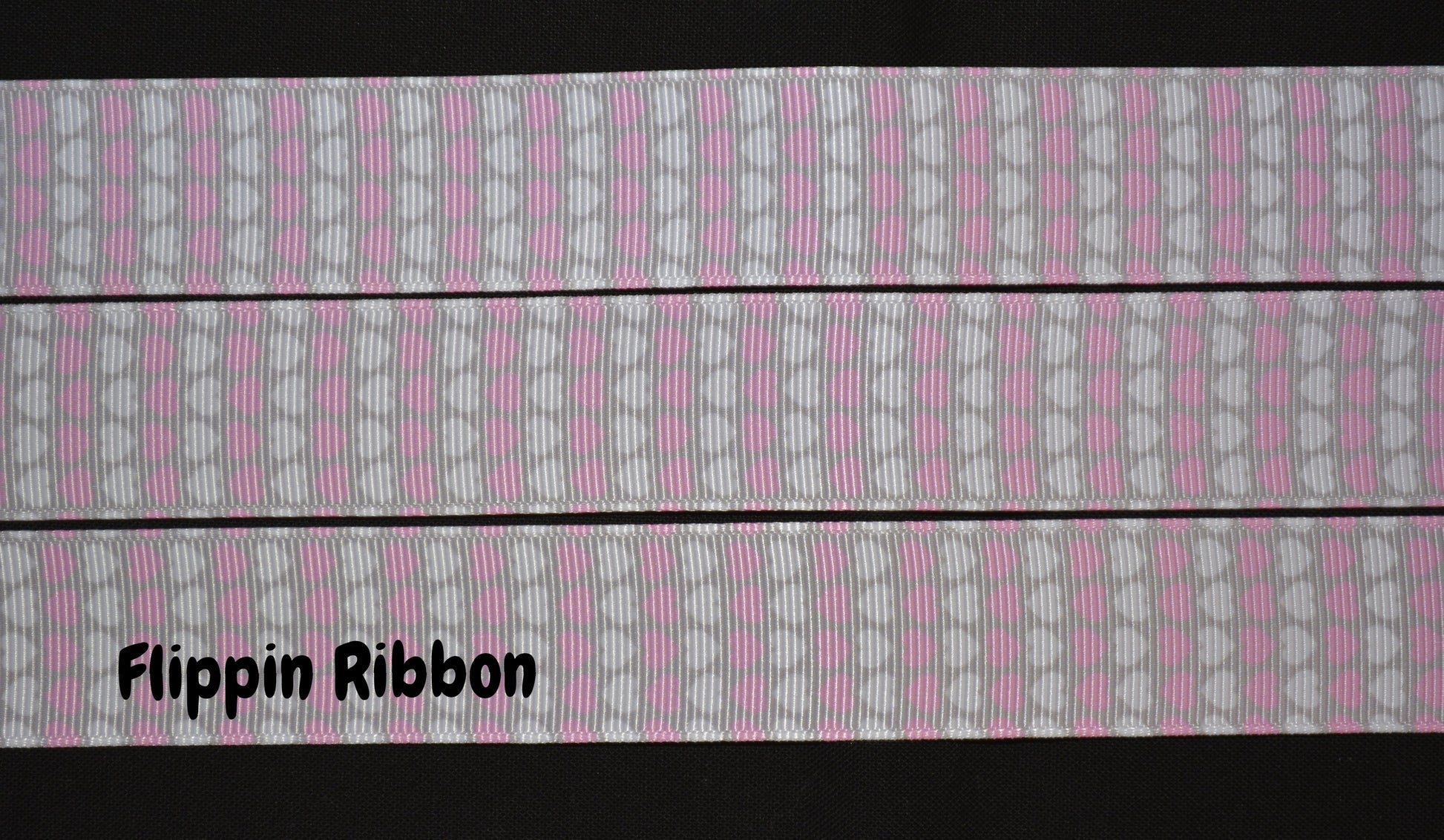 Grosgrain Heart ribbon - Flippin Ribbon