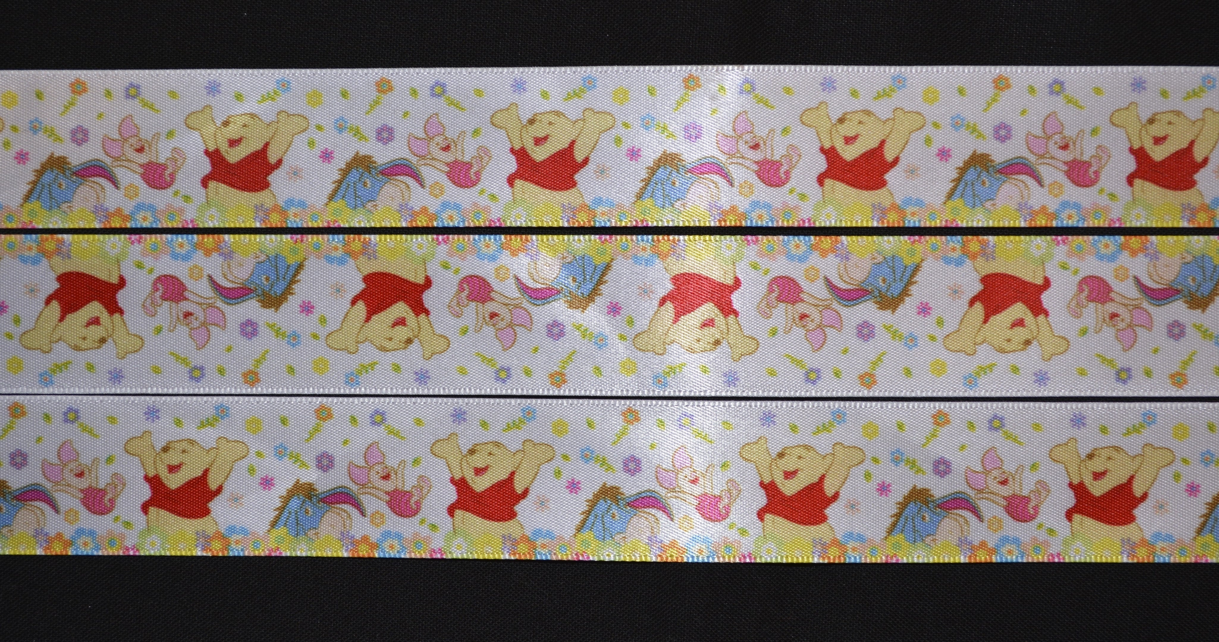 Winnie the Pooh Ribbon - 1 inch Printed Satin – Flippin Ribbon Crafts