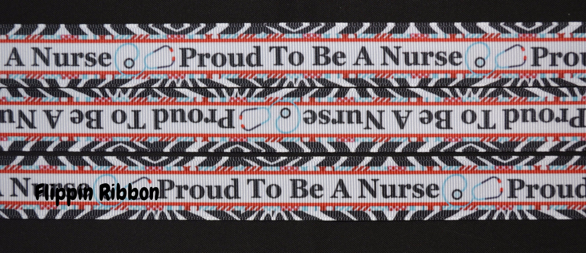 proud to be a nurse grosgrain ribbon - Flippin Ribbon