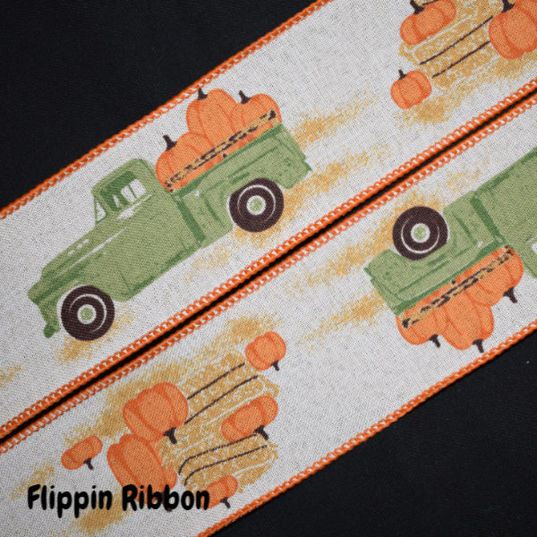 Pumpkin Truck Ribbon - Flippin Ribbon