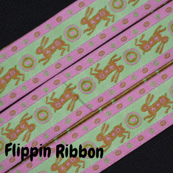 Mint Green Rabbit Ribbon - 1 inch Woven Jacquard Ribbon – Flippin ...