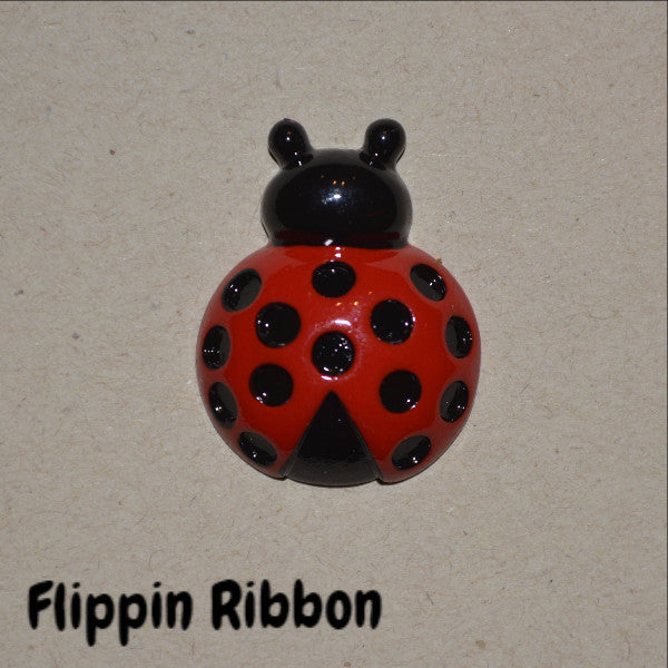 Red Lady Bug Resins - Flat Back Embellishment – Flippin Ribbon Crafts