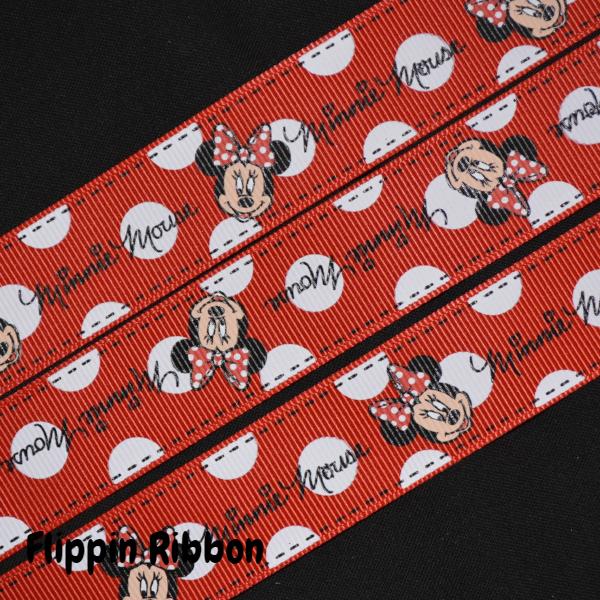 red Minnie Mouse ribbon - Flippin Ribbon
