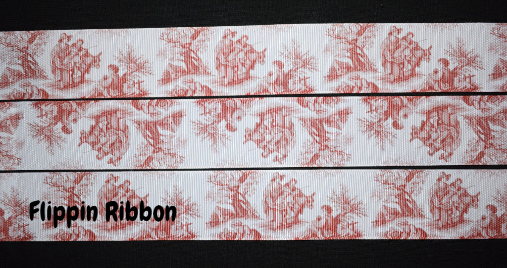 Wide Toile Ribbon - Flippin Ribbon