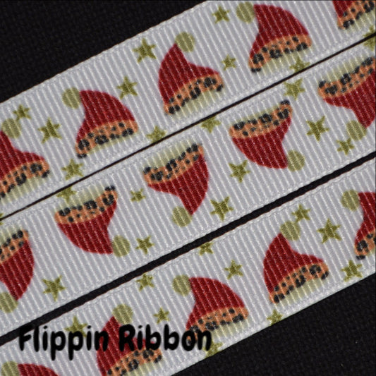 Santa hat grosgrain ribbon - Flippin Ribbon