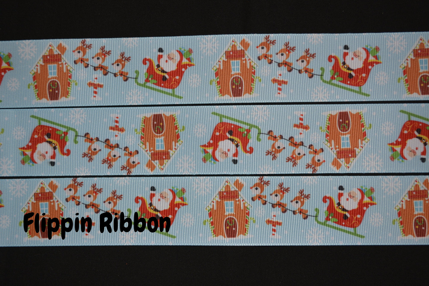 Santa Christmas ribbon - Flippin Ribbon