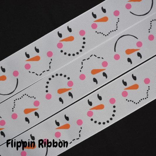 snowman faces ribbon - Flippin Ribbon