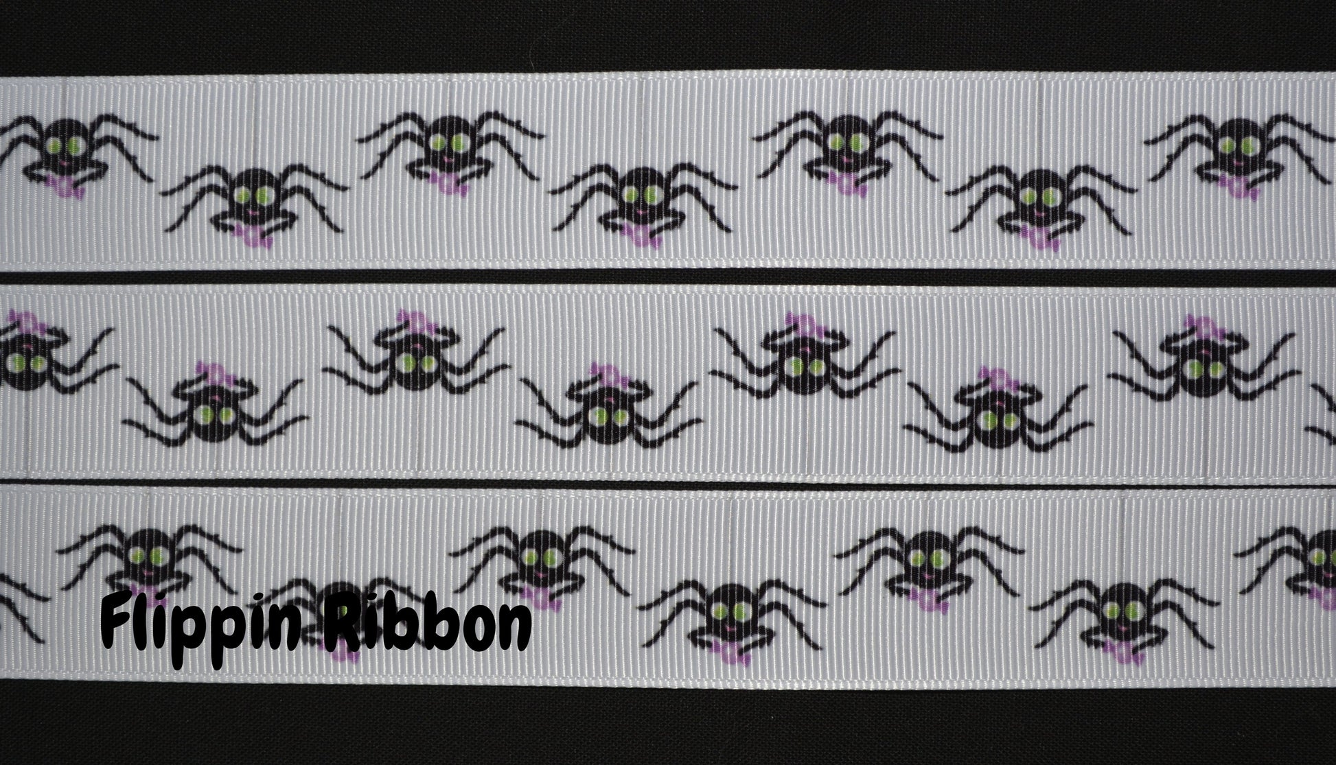 Candy Spider ribbon - Flippin Ribbon