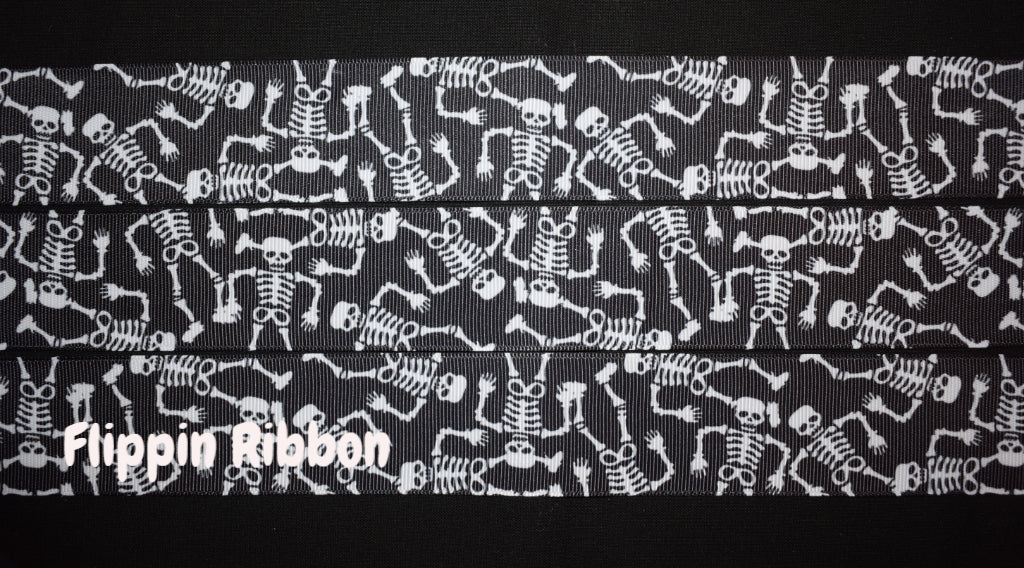 Wide Skeleton Ribbon - Flippin Ribbon