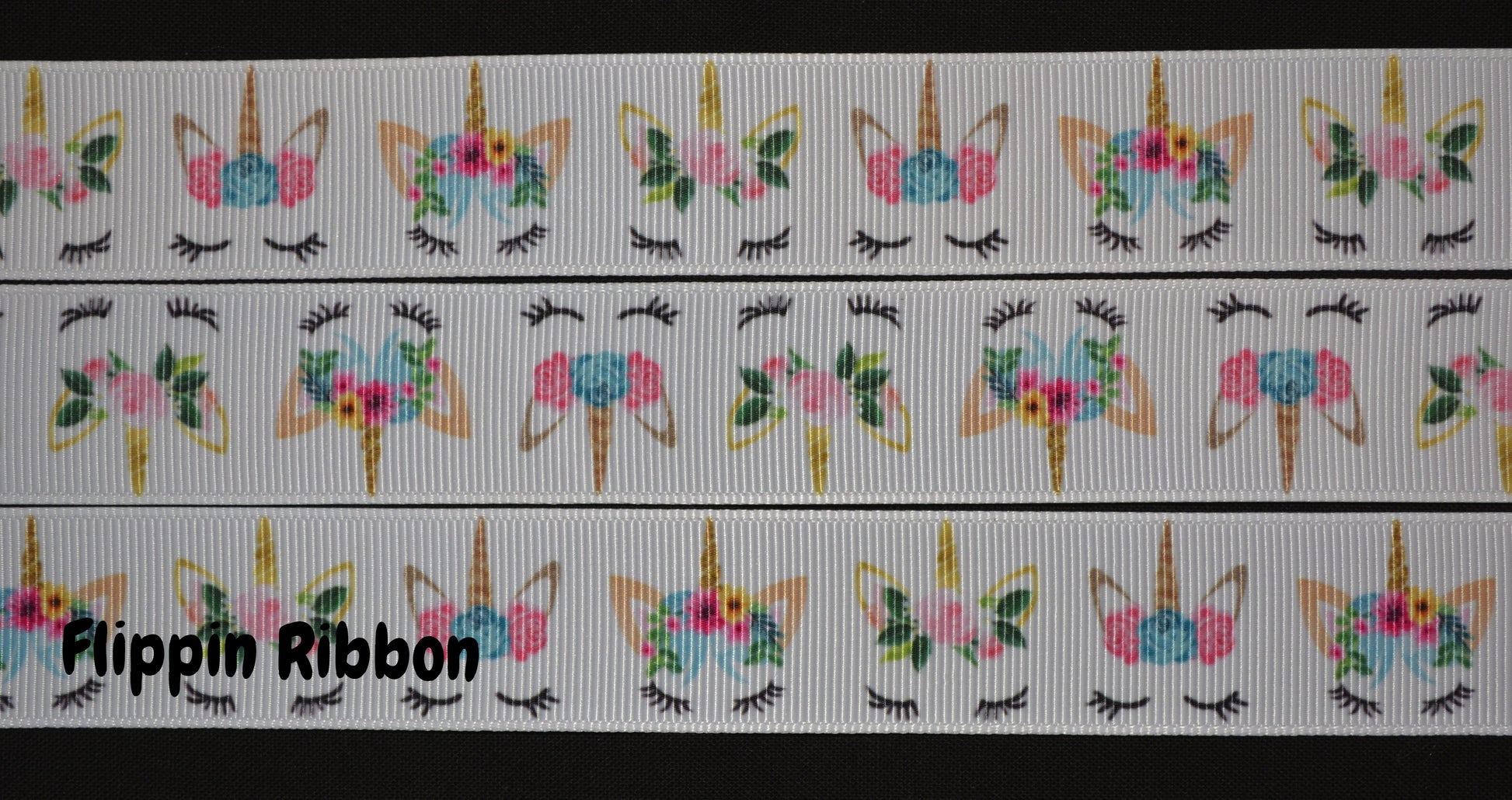 unicorn grosgrain ribbon - Flippin Ribbon