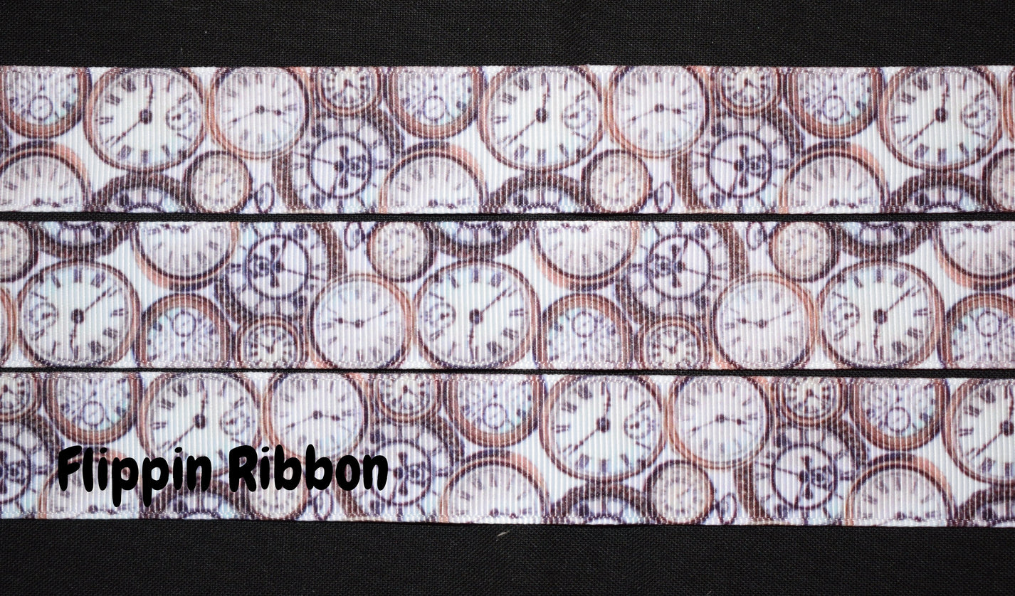 Pocket Watch Ribbon - 1 inch Grosgrain Ribbon – Flippin Ribbon Crafts