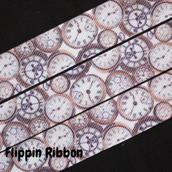 Pocket Watch Ribbon - 1 inch Grosgrain Ribbon – Flippin Ribbon Crafts