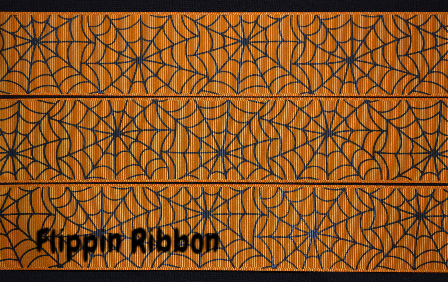 wide spider web grosgrain ribbon