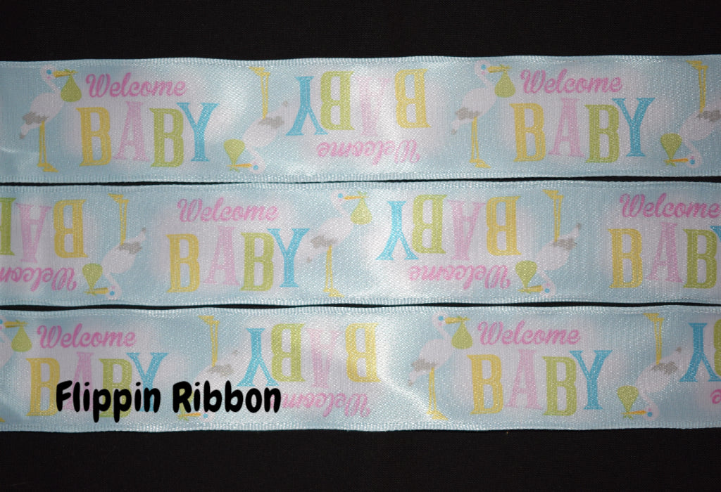 It's A Boy Ribbon - 1 1/2 inch Wired Satin – Flippin Ribbon Crafts