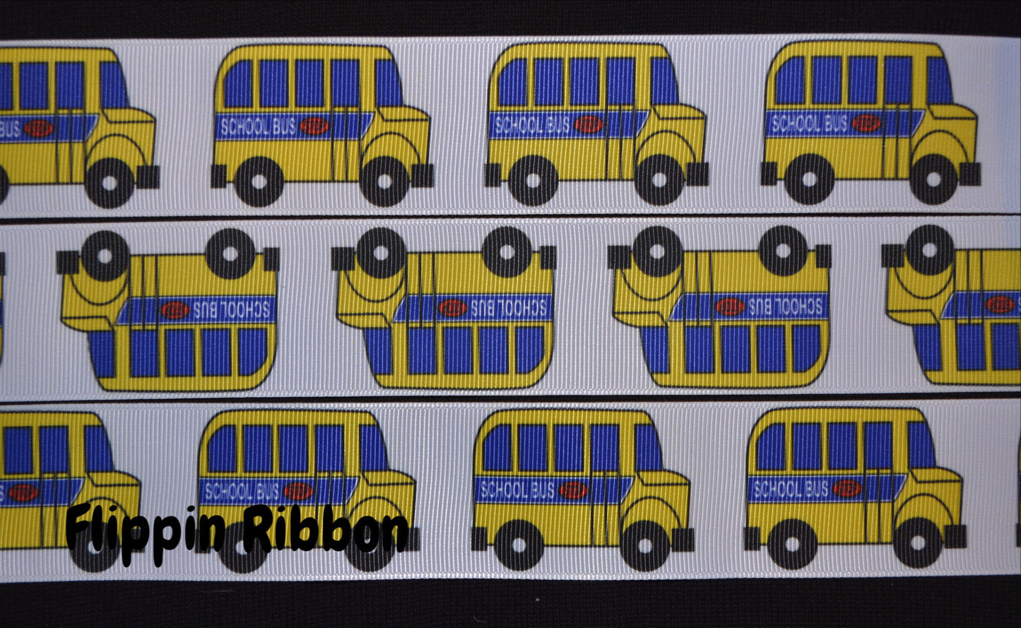school bus grosgrain ribbon - Flippin Ribbon