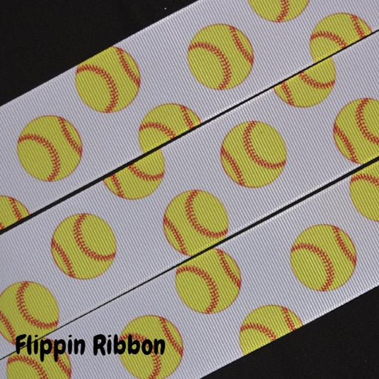 softaball grosgrain ribbon - Flippin Ribbon